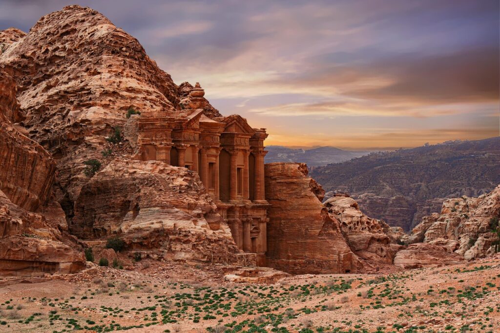 petra, ad deir, world heritage, sand stone, antique, nature, historically, archaeology, monument, culture, ad dayr, history, stones, sky, tourism, travel, vacations, middle east, jordan